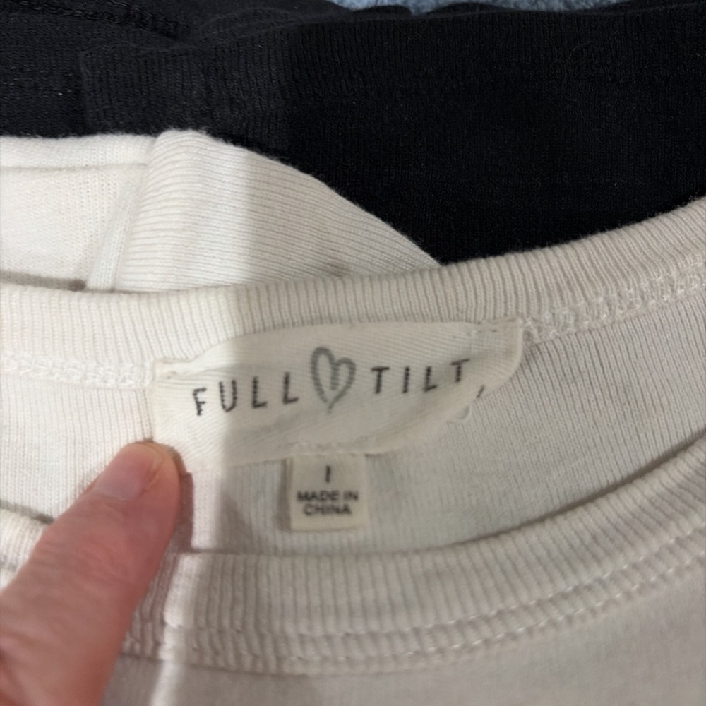 Full Tilt Black and Cream Apparel